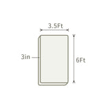 THroyal【RoyaleSlim】Latex Foam Mattress 4 by 6 ft single size