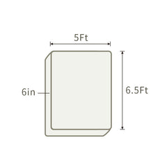 THroyal【Royale Classic】 6 by 4.5 ft Latex Foam Mattress queen size | #1 couple choice!