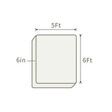 THroyal【Royale Classic】 6 by 4.5 ft Latex Foam Mattress queen size | #1 couple choice!