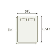 THroyal【Royale Classic】 6 by 4.5 ft Latex Foam Mattress queen size | #1 couple choice!