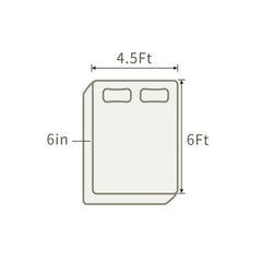 THroyal【Royale Classic】 6 by 4.5 ft Latex Foam Mattress queen size | #1 couple choice!