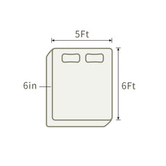 THroyal【Royale Classic】 6 by 4.5 ft Latex Foam Mattress queen size | #1 couple choice!