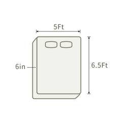 THroyal【Royale Classic】 6 by 4.5 ft Latex Foam Mattress queen size | #1 couple choice!