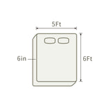 THroyal【Royale Classic】 6 by 4.5 ft Latex Foam Mattress queen size | #1 couple choice!