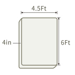 THroyal【Royale Classic】 6 by 4.5 ft Latex Foam Mattress queen size | #1 couple choice!