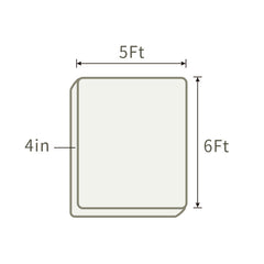 THroyal【Royale Classic】 6 by 4.5 ft Latex Foam Mattress queen size | #1 couple choice!