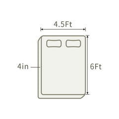 THroyal【Royale Classic】 6 by 4.5 ft Latex Foam Mattress queen size | #1 couple choice!
