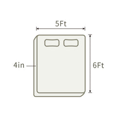 THroyal【Royale Classic】 6 by 4.5 ft Latex Foam Mattress queen size | #1 couple choice!