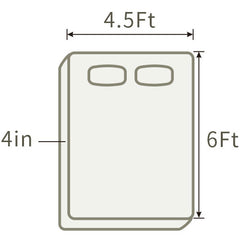 THroyal【Royale Classic】 6 by 4.5 ft Latex Foam Mattress queen size | #1 couple choice!