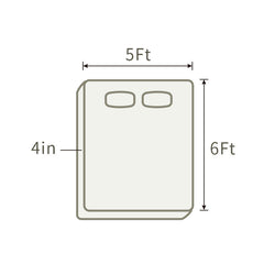 THroyal【Royale Classic】 6 by 4.5 ft Latex Foam Mattress queen size | #1 couple choice!