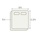 THroyal 【Royale Elite】 6 by 6 ft Latex Foam Mattress king size | Elite status symbol