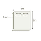 THroyal 【Royale Elite】 6 by 6 ft Latex Foam Mattress king size | Elite status symbol