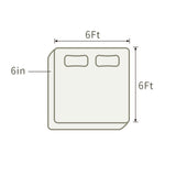 THroyal 【Royale Elite】 6 by 6 ft Latex Foam Mattress king size | Elite status symbol