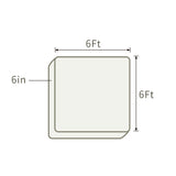 THroyal 【Royale Elite】 6 by 6 ft Latex Foam Mattress king size | Elite status symbol