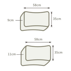 THroyal Neck Orthopedic latex Pillow - 2-Level Height