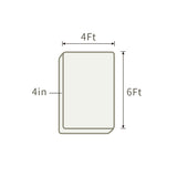 THroyal【RoyaleSlim】Latex  Foam Mattress 4 by 6 ft single size