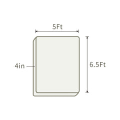THroyal【Royale Classic】 6 by 4.5 ft Latex Foam Mattress queen size | #1 couple choice!