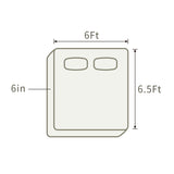 THroyal 【Royale Elite】 6 by 6 ft Latex Foam Mattress  king size | Elite status symbol