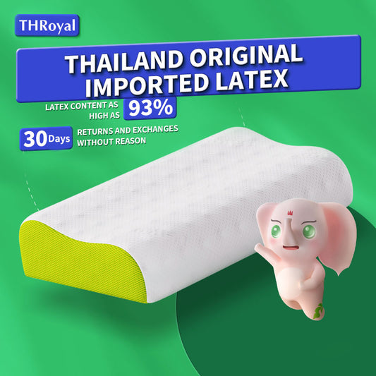 Thai Latex Neck Massage Pillow | THroyal Honeycomb Design for Pain Relief | COD