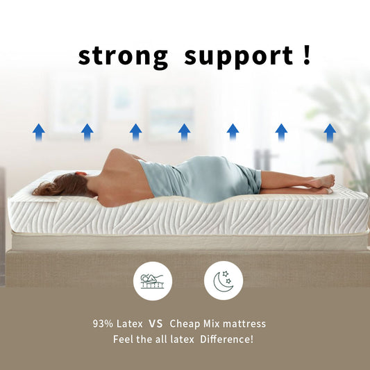 THroyal 【Royale Elite】 6 by 6 ft Latex Foam Mattress  king size | Elite status symbol