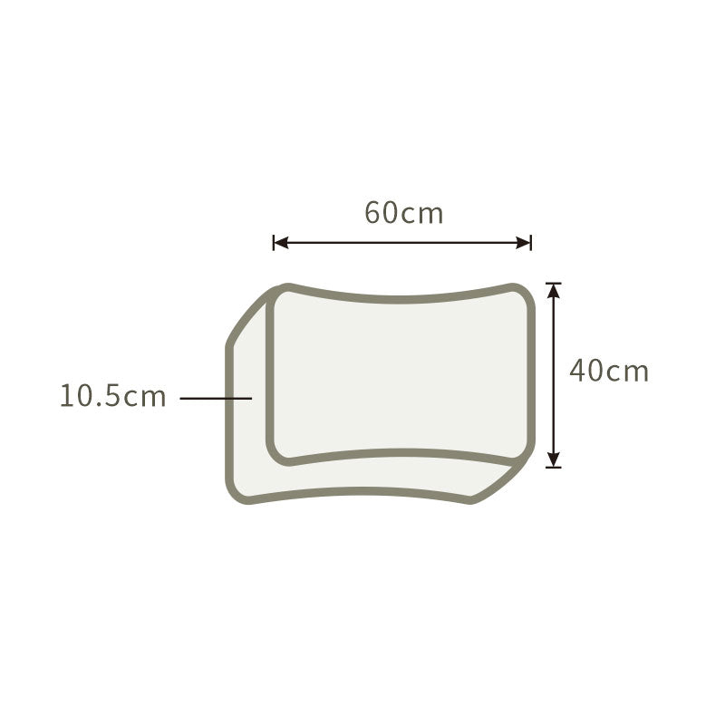 THroyal Neck Orthopedic latex Pillow - 2-Level Height